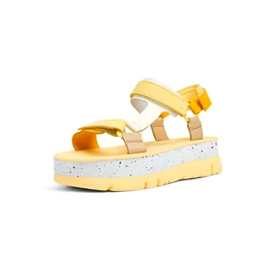 Afbeelding van Camper Oruga UP Sandalen met plateauzool, Dames, Maat: 37, Gelb Leer