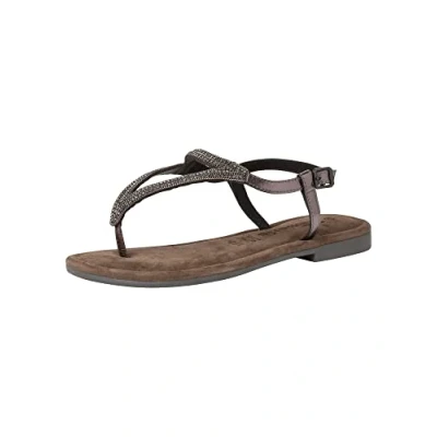 Afbeelding van Tamaris Teensandalen, Dames, Maat: 37, Pewter Leer