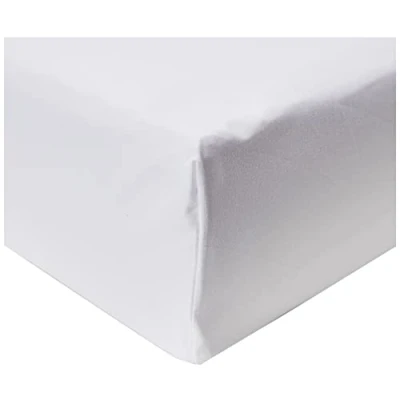 Afbeelding van Amazon Basics microvezel hoeslaken, zacht kreukvrij King, 150 x 200 30 cm, helder wit