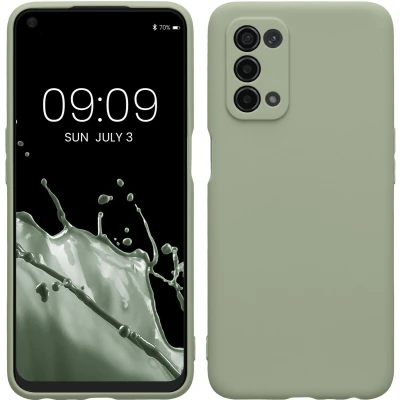 Afbeelding van kwmobile telefoonhoesje geschikt voor Oppo A74 (5G) / A54 Hoesje smartphone Precisie camera uitsnede In grijsgroen