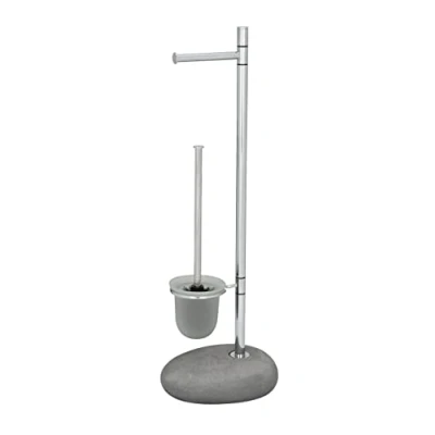 Afbeelding van Wenko Toiletborstel En Rolhouder Pebble Stone 70 Cm Staal