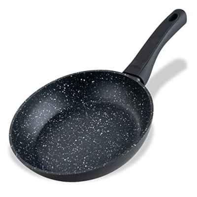 Afbeelding van Braadpan, 20 cm, antiaanbakpan van aluminium met ergonomische kunststof handgreep, kleine inductiepan voor koken en braden