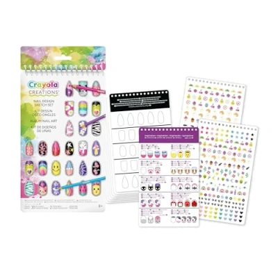 Afbeelding van Crayola Creations Kleurboek Nail Art Album Tekenset met Stickers Voor Kinderen
