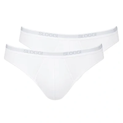 Afbeelding van sloggi men Basic Heren Mini slip 2 pack Wit Maat XL