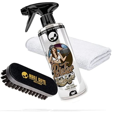 Afbeelding van detailmate Nuke Guys Reinigings en onderhoudsset voor leer, bekleding textiel, 0,5 liter stofferreiniger + S borstel microvezeldoek