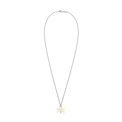 Afbeelding van Elli Stern Astro Bicolor Basic Ketting, Dames, Maat: 45, Silber