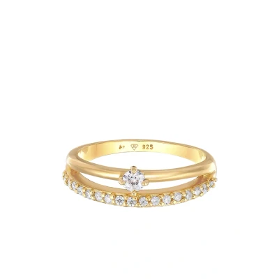 Afbeelding van Elli Engagement Ring goldcoloured, Dames, Maat: 54, Gold coloured
