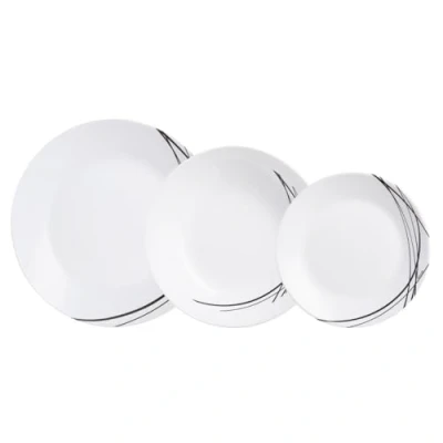 Afbeelding van Arcopal Tafelservies, wit, zwart