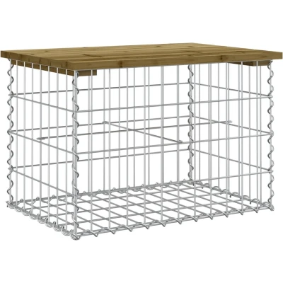 Afbeelding van Tuinbank schanskorfontwerp 63x44x42 cm geïmpregneerd grenenhout