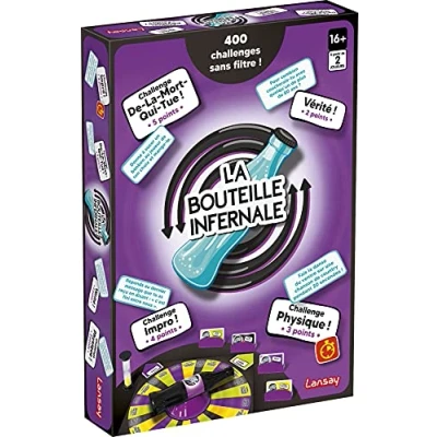 Afbeelding van Lansay DE INFERNALE FLES Adult Edition Bordspel voor volwassenen en kinderen vanaf 16 jaar Sfeerspel Om met vrienden te spelen 2 spelers