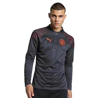 Afbeelding van PUMA MCFC Training 1/4 Zip Top Heren Sporttrui Grijs Maat M