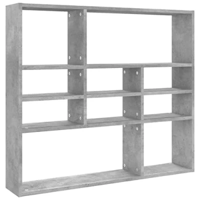 Image de vidaXL Étagère murale Gris béton 90x16x78 cm Bois d’ingénierie802943