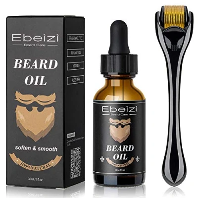 Afbeelding van Baardhaargroeiset voor mannen, baardgroei activator serum, baardroller derma roller mannen