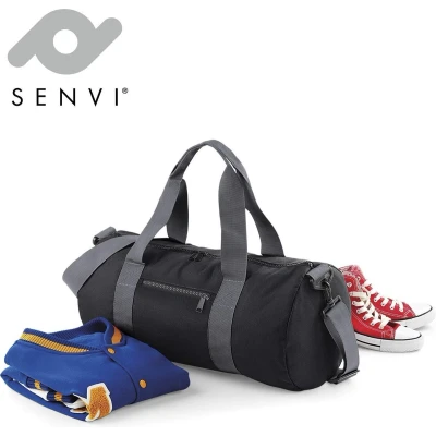 Afbeelding van Senvi Retro Schoudertas Weekendtas Kleur Zwart Grijs