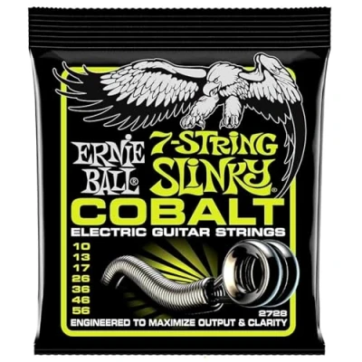 Afbeelding van Ernie Ball 2728 Cobalt 7 String Regular Slinky 7, 8 en 12 snarenset