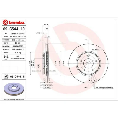 Afbeelding van Brembo Remschijf 09.C544.11