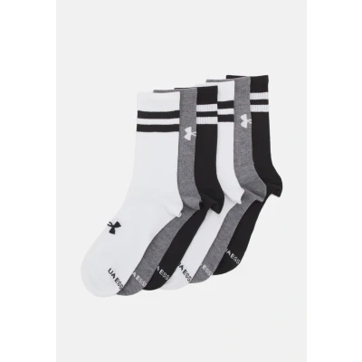 Afbeelding van Under Armour Essential CREW Unisex 6 PACK Sportsokken, Maat: 31.5 36.5, White/black