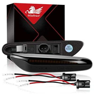 Afbeelding van WinPower Dynamische led zijmarkering, sequentieel, foutloos, compatibel met BMW E90 E91 E92 E93 E60 E87 E82 E46 enz., 2 stuks