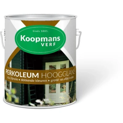 Afbeelding van Koopmans Perkoleum Hoogglans Transparant 0,75 ltr 213 teak Buitengevel &amp; Tuin