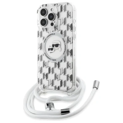 Afbeelding van Karl Lagerfeld KLHMP16XHCKLCT iPhone 16 Pro Max 6,9&quot; transparante hardcase IML Crossbody Monogra (Apple Max), Smartphonehoes, Transparant