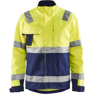 Afbeelding van Blåkläder Jas High Vis, Klasse 3 Mt M Geel/marineblauw