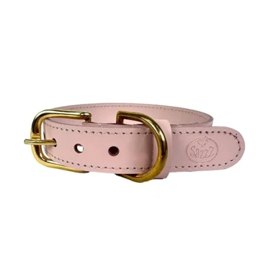 Afbeelding van Sazzz Halsband Hond Braveheart Classic Leer Lichtroze 32 39X2 CM