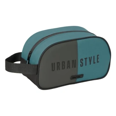 Afbeelding van Reistasje Safta Urban style Blauw Grijs 26 x 15 12 cm