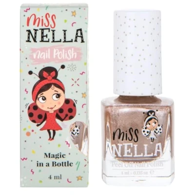 Afbeelding van Miss Nella Sweet Osaurus speciale bronskleurige nagellak met glitter voor kinderen, peel off formule, op waterbasis en geurloos