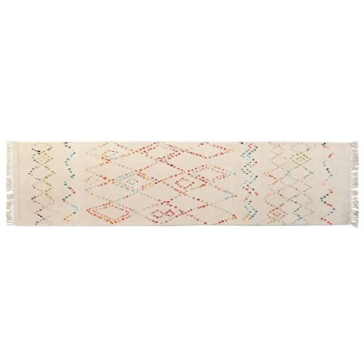 Afbeelding van Tapijt DKD Home Decor 60 x 240 0,7 cm Polyester Multicolour Ruiten