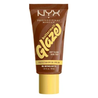 Image de NYX Professional Makeup Buttermelt Glaze Tint, Fond de teint SPF30 jusqu&#039;à 12h tenue, Nutmeg Butta