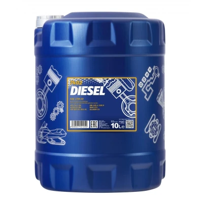 Afbeelding van Mannol Diesel 15W 40 10L Motorolie MN7402 10 MERCEDES BENZ: E Class Saloon, C A Class, VOLKSWAGEN: TRANSPORTER 3 Bus, Bora Saloon