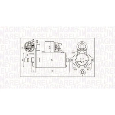 Afbeelding van MAGNETI MARELLI 063720984010 Startmotor 12 2 9 BMW: 3 Saloon, 5 Touring