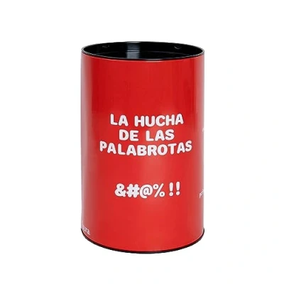 Image de FISURA Tirelire originale avec message &quot;La hucha de las palabrotas&quot;. Grande pour adultes en acier. étain les cadeaux. Dimensions : 13 x 20 cm
