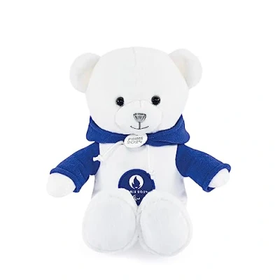 Afbeelding van Doudou et Compagnie Beer Pluche Parijs 2024 Wit Blauw Hoodie