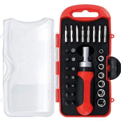 Afbeelding van BGS Bit /dopsleutelset met rateldraaigreep voor bits, omschakelbaar 30 delig