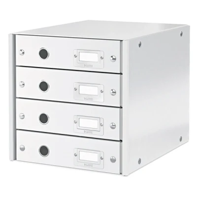 Image de LEITZ Bloc de classement Click &amp; Store, 4 tiroirs, blanc