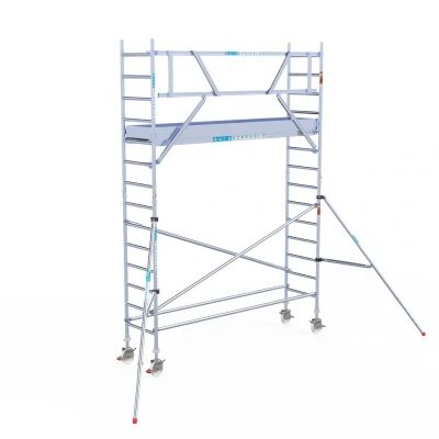 Afbeelding van Gevelvrije rolsteiger 0.75x3.05x5.20m werkhoogte &quot;houten platformen&quot;