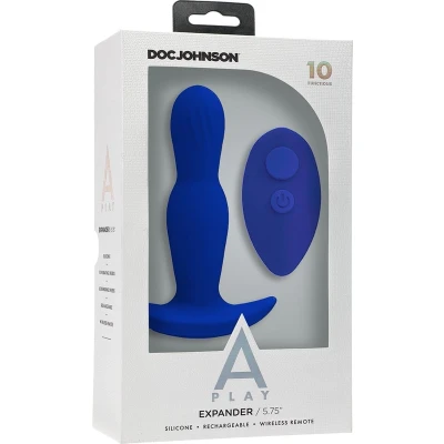 Afbeelding van Doc Johnson Expander Siliconen Anaal Plug met Afstandsbediening royal blue