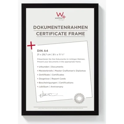 Afbeelding van Walther Peppers Fotolijst Fotomaat 21x29,7 cm (A4) Zwart