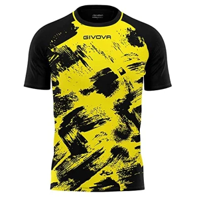 Afbeelding van Sports T shirt Givova Art Interlock Yellow Black 3Xl
