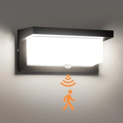 Afbeelding van Buitenlamp met bewegingsmelder, 18 W, led wandlamp, wandlamp voor binnen, koud wit, IP65 waterdicht, wandverlichting tuin, hal,