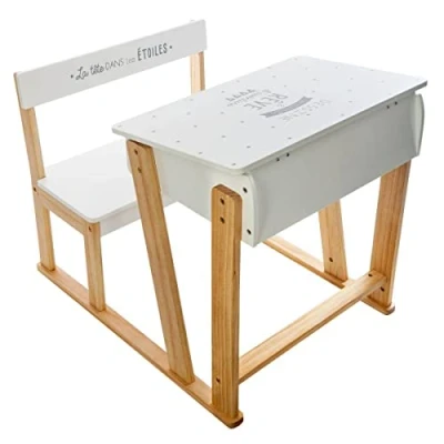 Image de Atmosphera Kids Bureau pupitre enfant Douceur L. 58 x H. 63 cm Blanc