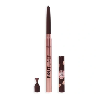 Image de Revolution Beauty, Liner à Lèvres Repulpant Pout Bomb, Longue Tenue avec Acide Hyaluronique, Espresso Fres Nude et Brun