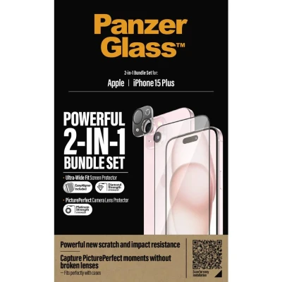 Afbeelding van PanzerGlass 2 in 1 Pack B1136+2811 Screenprotector (glas) Apple iPhone 15 Plus stuk(s)