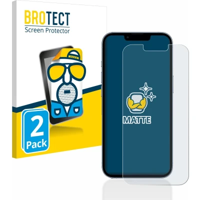 Afbeelding van BROTECT Screenprotector voor Apple iPhone 13 Pro Folie Beschermfolie matte (2 Stuks)