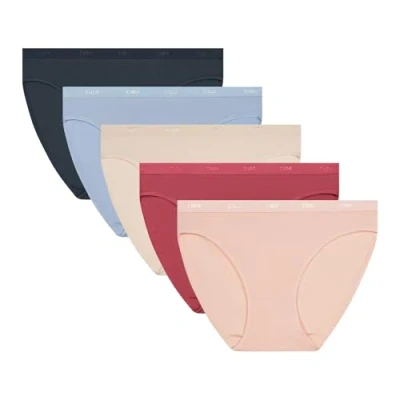 Afbeelding van DIM Les Pockets EcoDIM Classic Cotton X5 damesslips (5 stuks), Rse Baller/Sil/Bge/Bl Che/Gr Gra