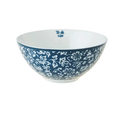 Afbeelding van Laura Ashley Blauw Sweet Allysum Set 4 Bowls 13 Cm Wit Porselein
