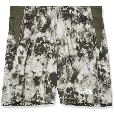 Afbeelding van The North Face 24/7 Short Print Korte broeken Clay grey/taupe greenew, Heren, Maat: MxRegular(32), greenew