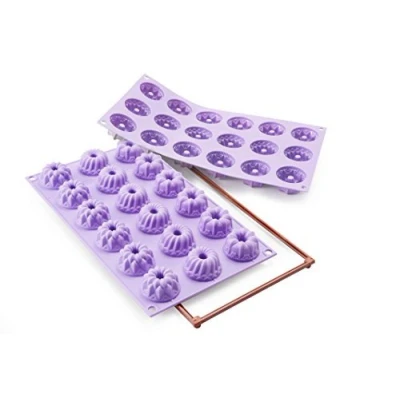 Afbeelding van Silikomart 26.132.41.0065 SF132 bakvorm, 18 bakjes, siliconen, paars