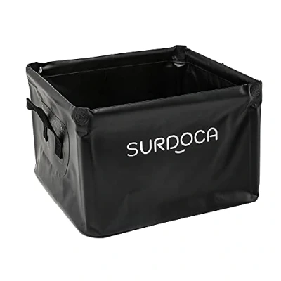 Afbeelding van SURDOCA Multifunctionele opbergdoos, opvouwbaar, voor kofferbak, volledig waterdicht, organizer opslag van de voorstoel, kofferbaktassen auto, 18 liter (1 stuk)